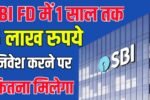 SBI FD Scheme 1 year Investment